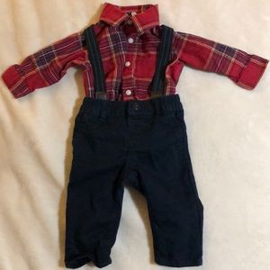 Baby Suspenders Outfit